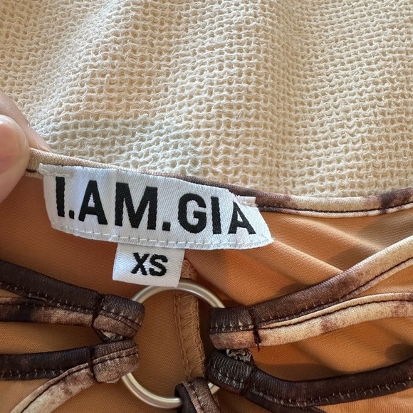 I.AM.GIA authentic Renalee Flare Pants in tan beige - Picture 3 of 7